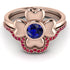 Solid Clower Flower Sapphire Bridal Set - Christine No. 59 image 2
