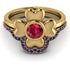 Solid Clower Flower Ruby Bridal Set - Christine No. 70 image 2