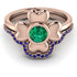 Solid Clower Flower Emerald Bridal Set - Christine No. 65 image 2