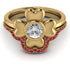 Solid Clower Flower Diamond Bridal Set - Christine No. 46 image 2