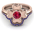 Solid Clower Flower Ruby Bridal Set - Christine No. 71 image 2