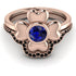 Solid Clower Flower Sapphire Bridal Set - Christine No. 44 image 2