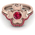 Solid Clower Flower Ruby Bridal Set - Christine No. 56 image 2