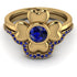 Solid Clower Flower Sapphire Bridal Set - Christine No. 73 image 2