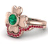 Solid Clower Flower Emerald Bridal Set - Christine No. 50 image 3