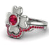 Solid Clower Flower Ruby Bridal Set - Christine No. 57 image 3