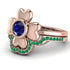 Solid Clower Flower Sapphire Bridal Set - Christine No. 29 image 3