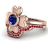 Solid Clower Flower Sapphire Bridal Set - Christine No. 59 image 3