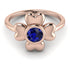Solid Clower Flower Sapphire Engagement Ring - Christine No. 14 image 2