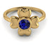 Solid Clower Flower Sapphire Engagement Ring - Christine No. 13 image 2