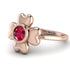Solid Clower Flower Ruby Engagement Ring - Christine No. 11 image 3