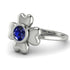 Solid Clower Flower Sapphire Engagement Ring - Christine No. 15 image 3