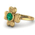 Solid Clower Flower Emerald Engagement Ring - Christine No. 4 image 3