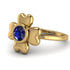 Solid Clower Flower Sapphire Engagement Ring - Christine No. 13 image 3