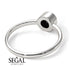Solitaire Bezel Black Diamond Ring - Emerson No. 9 image 7