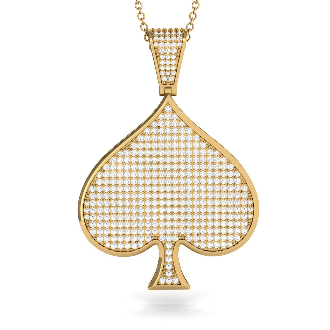 Spades Card Shape Diamond Pendant - Jerry No. 1