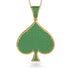 Spades Card Shape Emerald Pendant - Jerry No. 4 image 1
