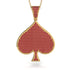 Spades Card Shape Ruby Pendant - Jerry No. 10 image 1