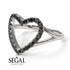 Split Shank Heart Black Diamond Ring - Delaney No. 9 image 3