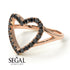 Split Shank Heart Black Diamond Ring - Delaney No. 8 image 5