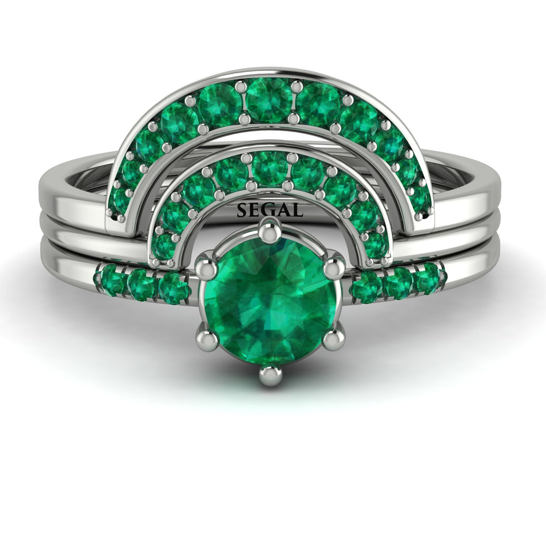Stacking Emerald Bridal Set - Mckenzie No. 21