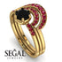Stacking Black Diamond Bridal Set - Mckenzie No. 52 image 2