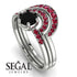 Stacking Black Diamond Bridal Set - Mckenzie No. 54 image 2
