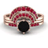 Stacking Black Diamond Bridal Set - Mckenzie No. 53 image 1