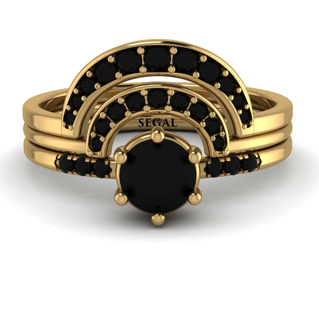 Stacking Black Diamond Bridal Set - Mckenzie No. 37