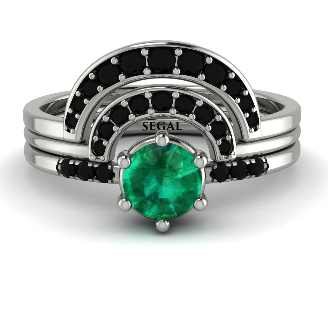 Stacking Emerald Bridal Set - Mckenzie No. 36