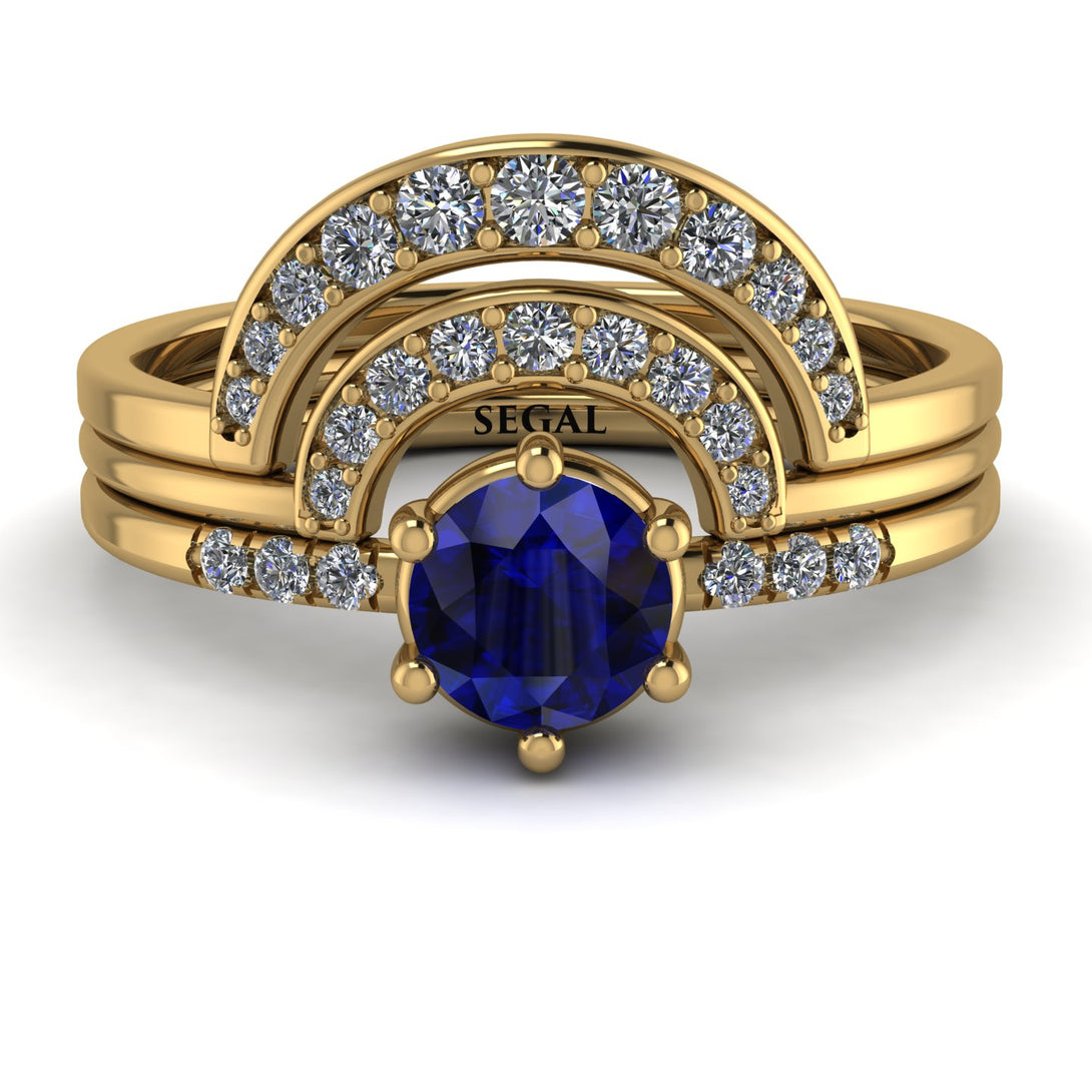 Stacking Sapphire Bridal Set - Mckenzie No. 13