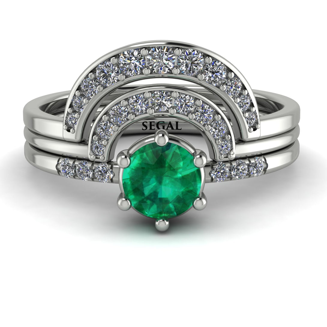 Stacking Emerald Bridal Set - Mckenzie No. 6