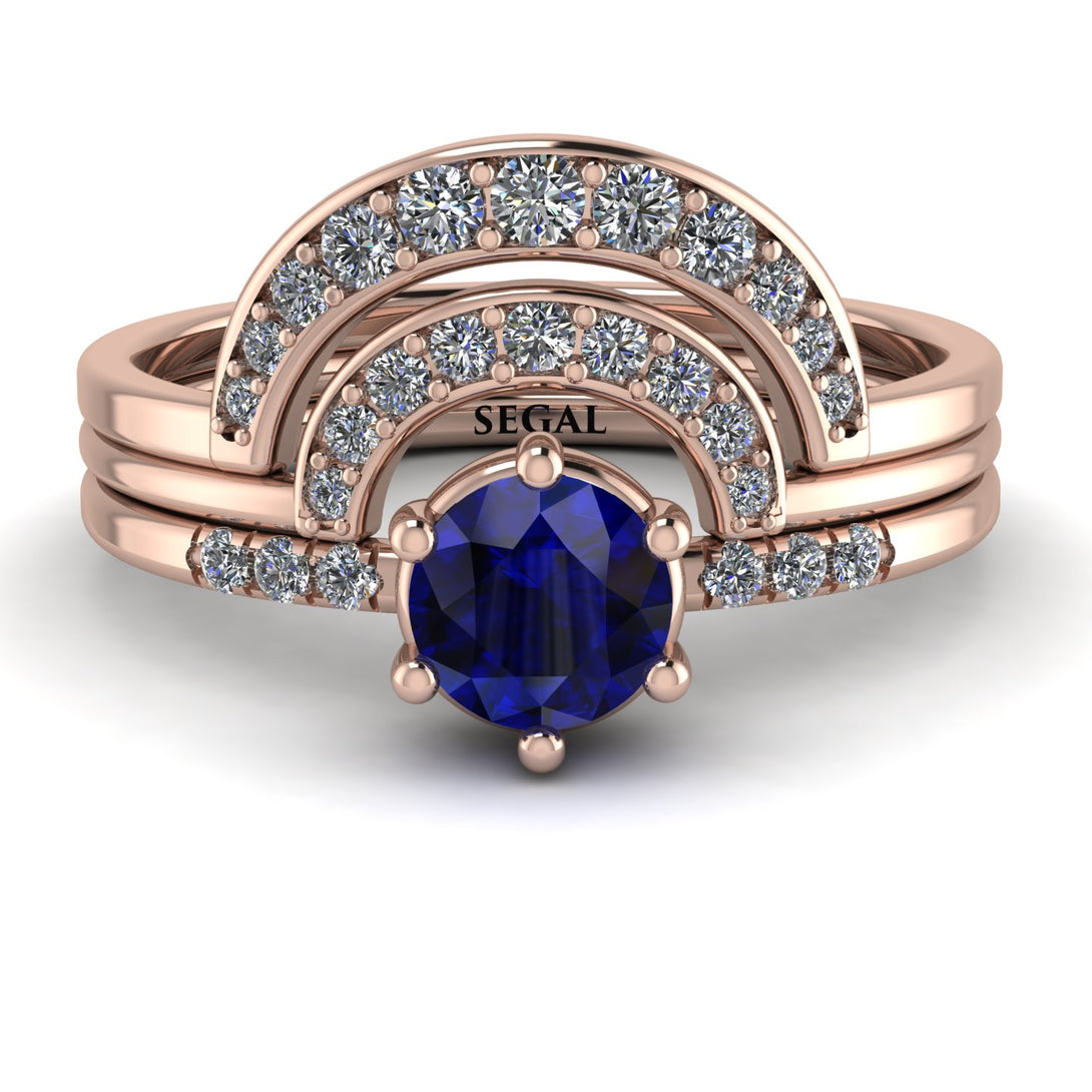 Stacking Sapphire Bridal Set - Mckenzie No. 14