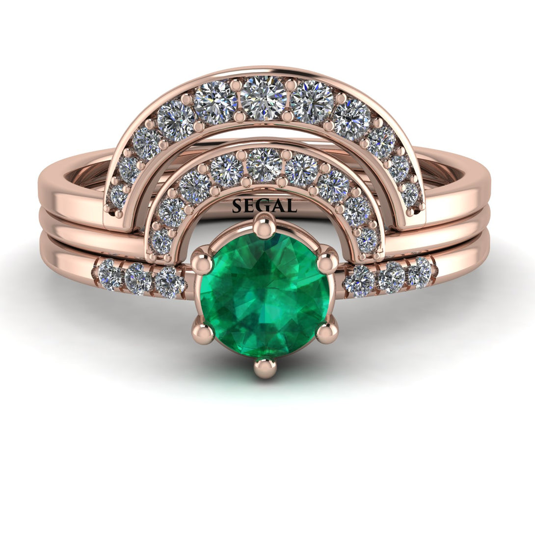 Stacking Emerald Bridal Set - Mckenzie No. 5