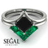Stacking Princess Black Diamond Ring - Elise No. 24 image 2