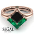 Stacking Princess Black Diamond Ring - Elise No. 23 image 2