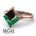 Stacking Princess Black Diamond Ring - Elise No. 23 image 3