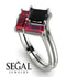 Stacking Princess Black Diamond Ring - Elise No. 54 image 10