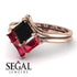 Stacking Princess Black Diamond Ring - Elise No. 53 image 3