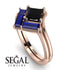Stacking Princess Black Diamond Ring - Elise No. 68 image 10