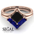 Stacking Princess Black Diamond Ring - Elise No. 68 image 2