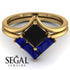 Stacking Princess Black Diamond Ring - Elise No. 67 image 2