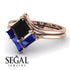 Stacking Princess Black Diamond Ring - Elise No. 68 image 3