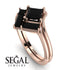 Stacking Princess Black Diamond Ring - Elise No. 38 image 10