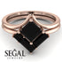 Stacking Princess Black Diamond Ring - Elise No. 38 image 2