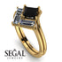 Stacking Princess Black Diamond Ring - Elise No. 7 image 10