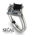 Stacking Princess Black Diamond Ring - Elise No. 9 image 10