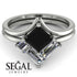Stacking Princess Black Diamond Ring - Elise No. 9 image 2
