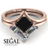Stacking Princess Black Diamond Ring - Elise No. 8 image 2