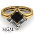 Stacking Princess Black Diamond Ring - Elise No. 7 image 2